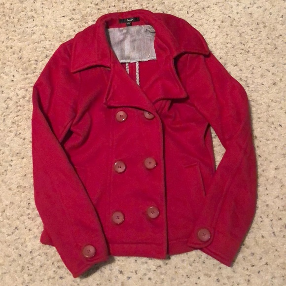 Red pea coat - Picture 2 of 3